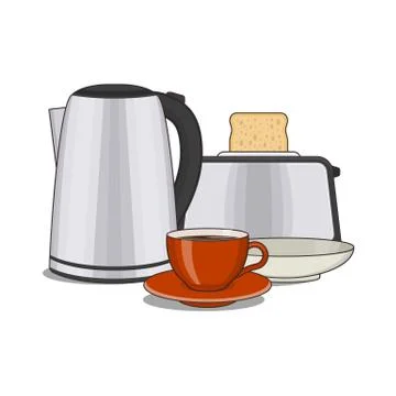 Kitchen and food preparing topic. Stock Illustration
