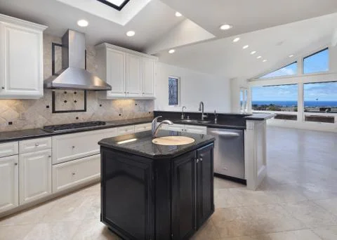 Kitchen and islet. Stock Photos