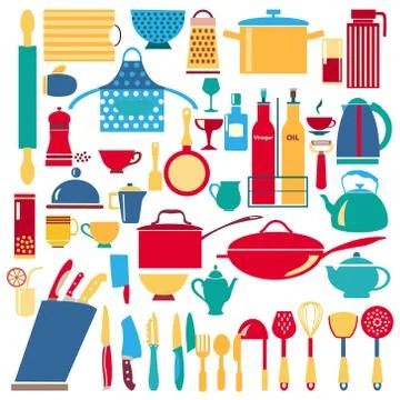 Kitchen and restaurant icon kitchen ware Stock Illustration