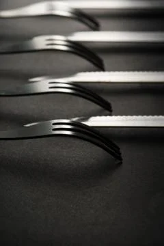 Kitchen and restaurant silverware. Foto stock