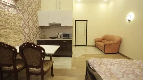 Kitchen in apartment Stock Footage 61155284