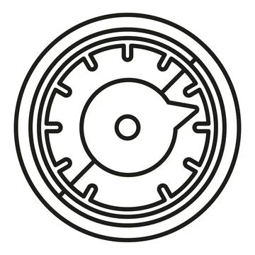 Kitchen appliance clock timer dial line art Stock Illustration