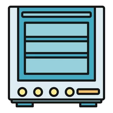 Kitchen appliance icon representing a modern electric oven Stock Illustration