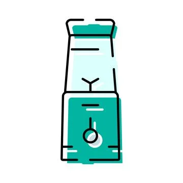 Kitchen appliance preparing healthy fruit smoothie drinks Stock Illustration
