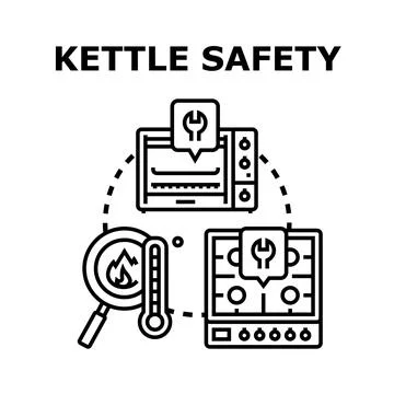 Kitchen appliance safety rules and maintenance concept Ilustración de archivo