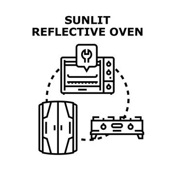 Kitchen appliance servicing with oven and gas cooker Stock Illustration