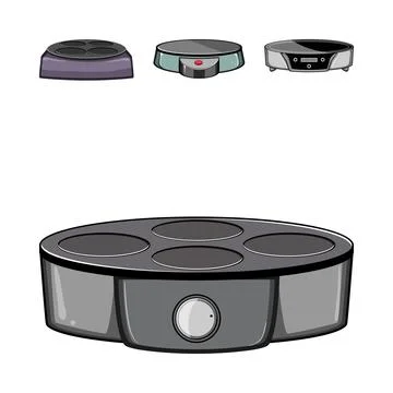Kitchen appliance set making pancakes and crepes Stock Illustration