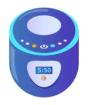 Kitchen Appliance Slow Cooker with Timer Vector Stockillustratie