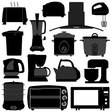 Kitchen Appliances Electronic Electrical Equipment Tool Illustrazione stock