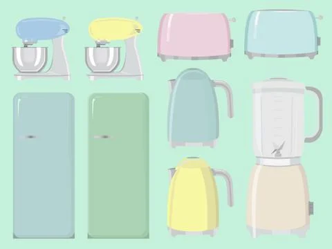 Kitchen appliances,kitchenware Stock Illustration