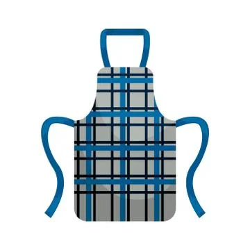 Kitchen apron into the cage. Isolated flat vector illustration. Stock-Illustration