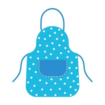 Kitchen apron, color vector illustration isolated on a white background Stock Illustration