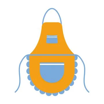 Kitchen apron, color vector illustration isolated on a white background Stock Illustration