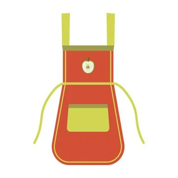 Kitchen apron, color vector illustration isolated on a white background Stock Illustration