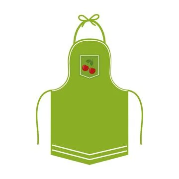 Kitchen apron, color vector illustration isolated on a white background Stock Illustration