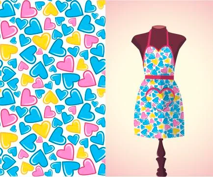 Kitchen apron on a dummy1 Stock Illustration