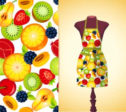 Kitchen apron on a dummy4 Stock Illustration