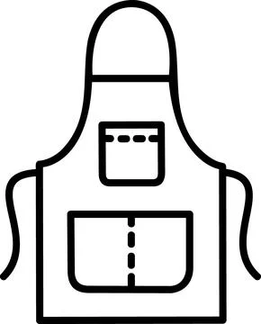 Kitchen apron line art icon graphic symbol Stock Illustration