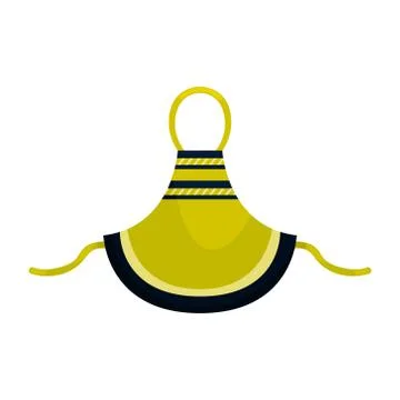 Kitchen apron with round hem. Isolated flat vector illustration. Stock Illustration