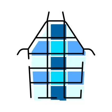 Kitchen apron symbol protecting clothes while cooking Stock Illustration