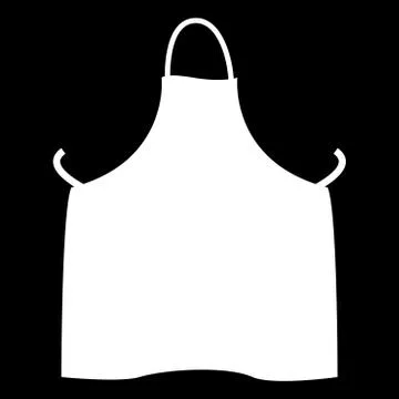 Kitchen apron  the white color icon . Stock Illustration