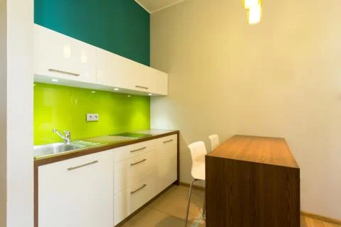 Kitchen area in a flat Stock Photos