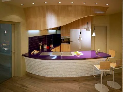 Kitchen avant-garde style Stock Illustration