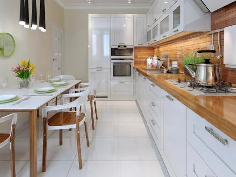 Kitchen, avant-garde style Stock Illustration