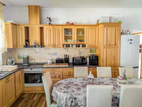 Kitchen of an average family Stock Photos