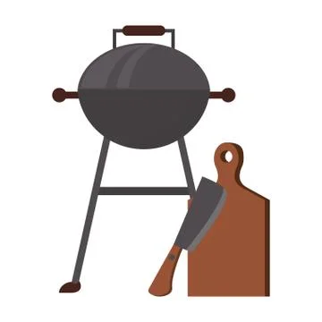 Kitchen barbecue utensils for grill Stock Illustration
