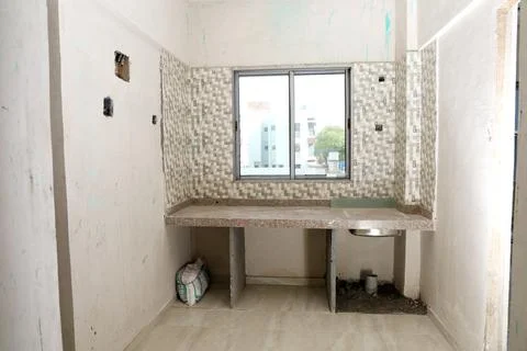 A kitchen base in a ready to stay flat Stock Photos