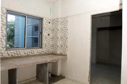 A kitchen base in a ready to stay flat Stock Photos