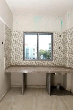 A kitchen base in a ready to stay flat Stock Photos