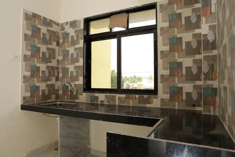 A kitchen base in a ready to stay flat Stock Photos