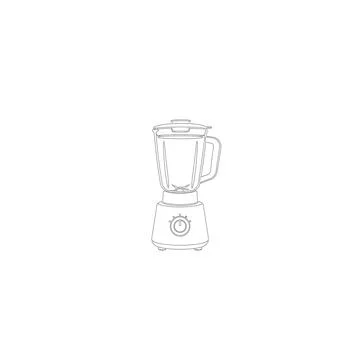 Kitchen blender appliance hand drawn style vector illustration Stock Illustration