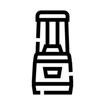 Kitchen blender appliance preparing fresh healthy beverages Illustrazione stock