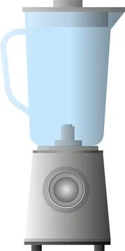Kitchen blender. The electric blender is silver. Stock Illustration