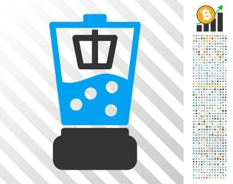 Kitchen Blender Flat Icon with Bonus Stock Illustration