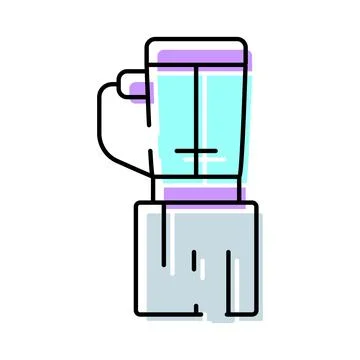 Kitchen blender icon creating smoothies and healthy drinks Stock Illustration