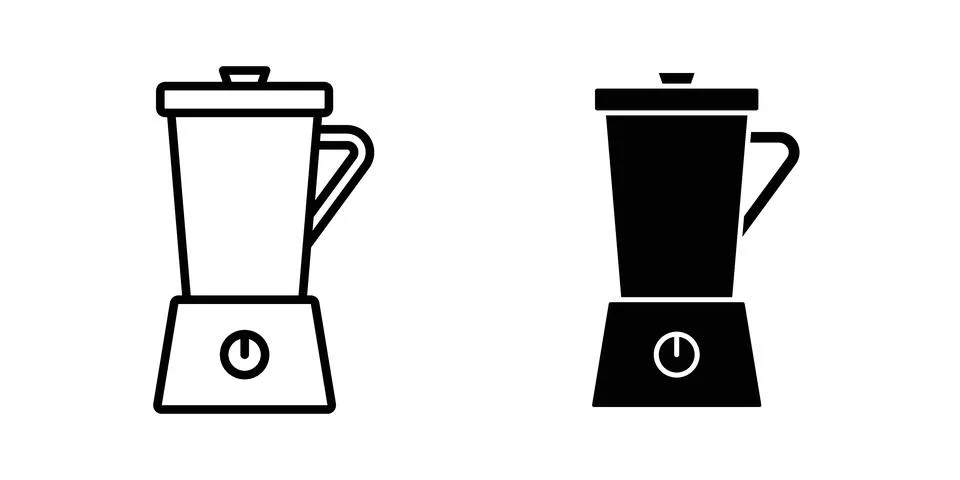 Kitchen blender icon set. Vector EPS 10 Stock Illustration
