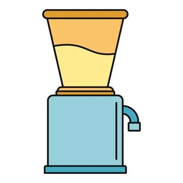 Kitchen blender mixing smoothie or cocktail icon Stock Illustration