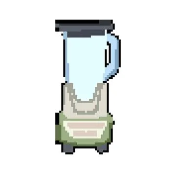Kitchen blender pixel art vector illustration Stock Illustration