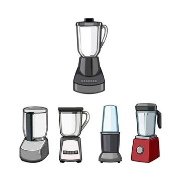 Kitchen blender set preparing healthy food drinks Stock Illustration