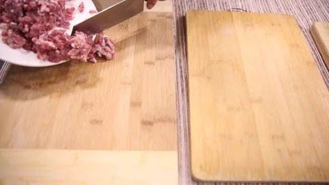 Kitchen board, chopping board, bamboo wood, different materials (2) 動画素材 202156715
