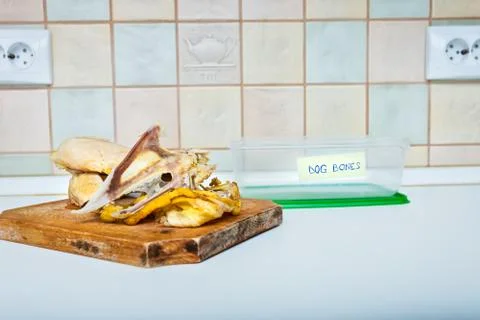 Kitchen bones container for dogs Foto stock