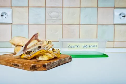 Kitchen bones container for dogs Foto stock