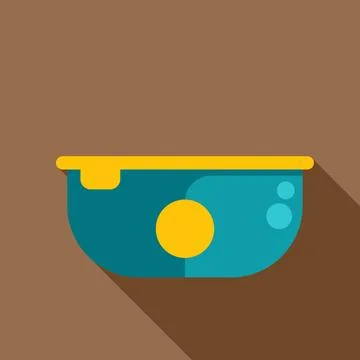 Kitchen bowl container icon design with shadow Illustrazione stock