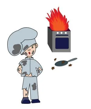 Kitchen boy Stock Illustration