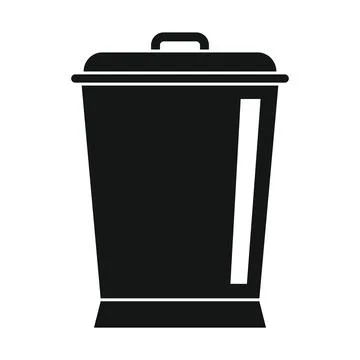 Kitchen bucket black simple icon Stock Illustration