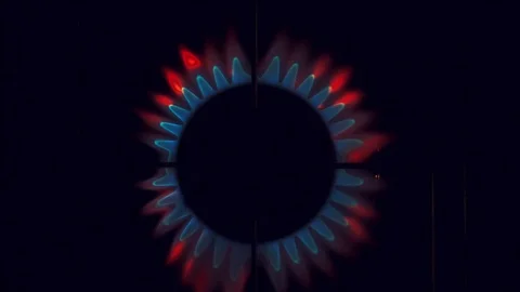 Kitchen burner turning on Stock Footage 92761462